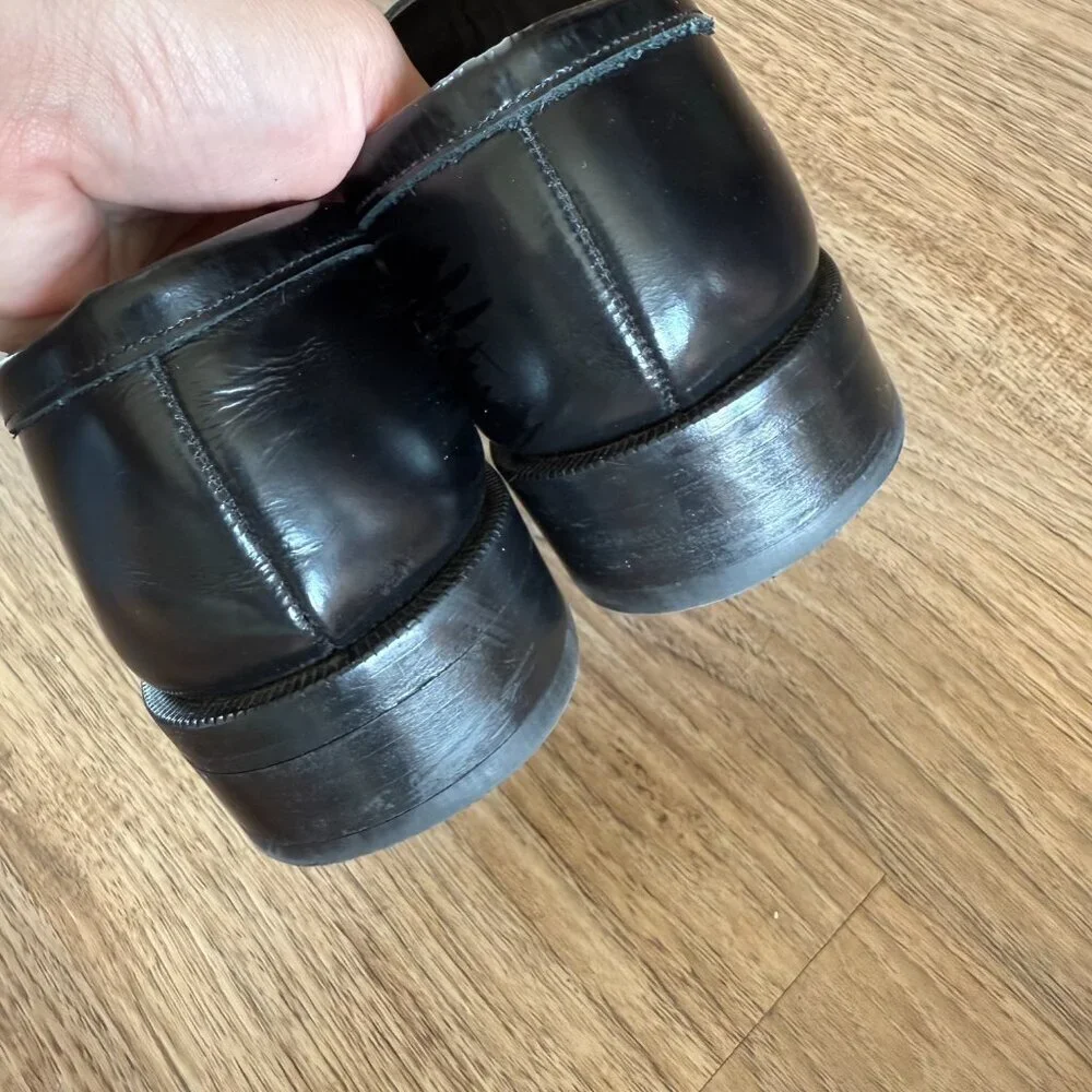 By Far Rafael Semi Patent Black Leather Loafers 38 / US 8​​​